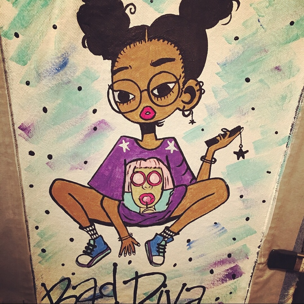 Hand Painted Jean Jacket - Picture 5 of 5